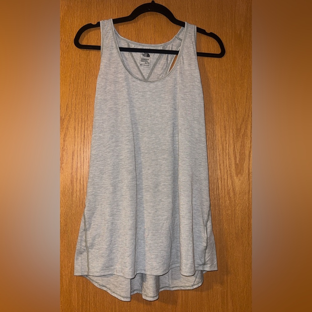 The North Face Women's XL FlashDry Grey Heathered Racerback Performance Tank Top